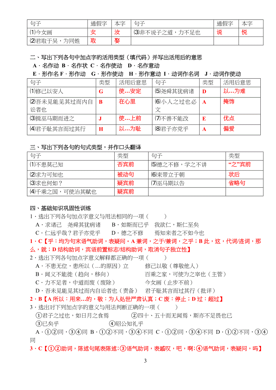 高中高二语文求诸己课课练_第3页