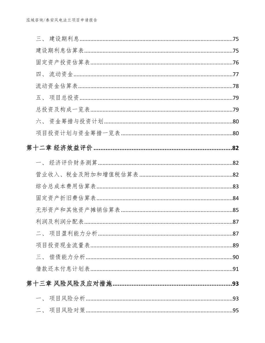 泰安风电法兰项目申请报告（范文参考）_第5页