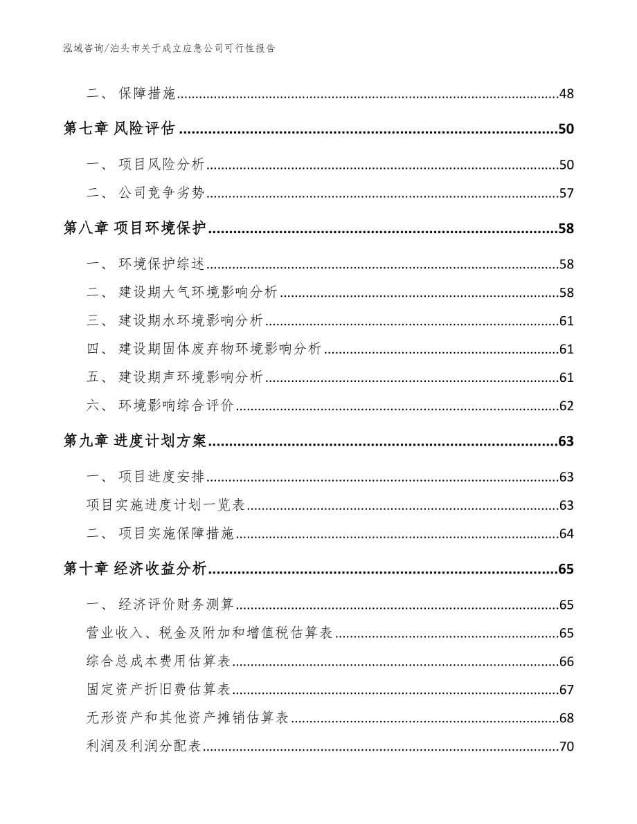 泊头市关于成立应急公司可行性报告_模板范本_第5页