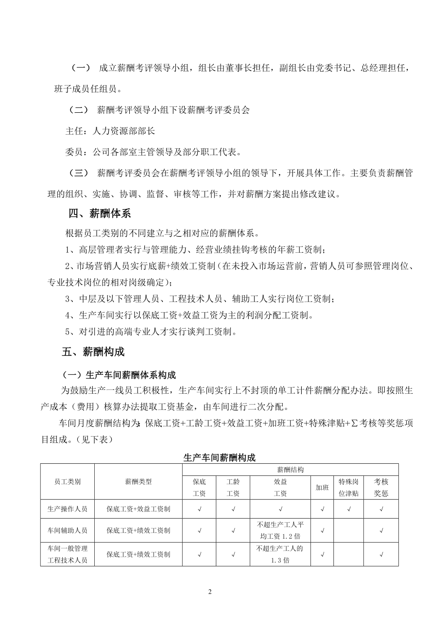 公司薪酬(工资)调整方案_第2页