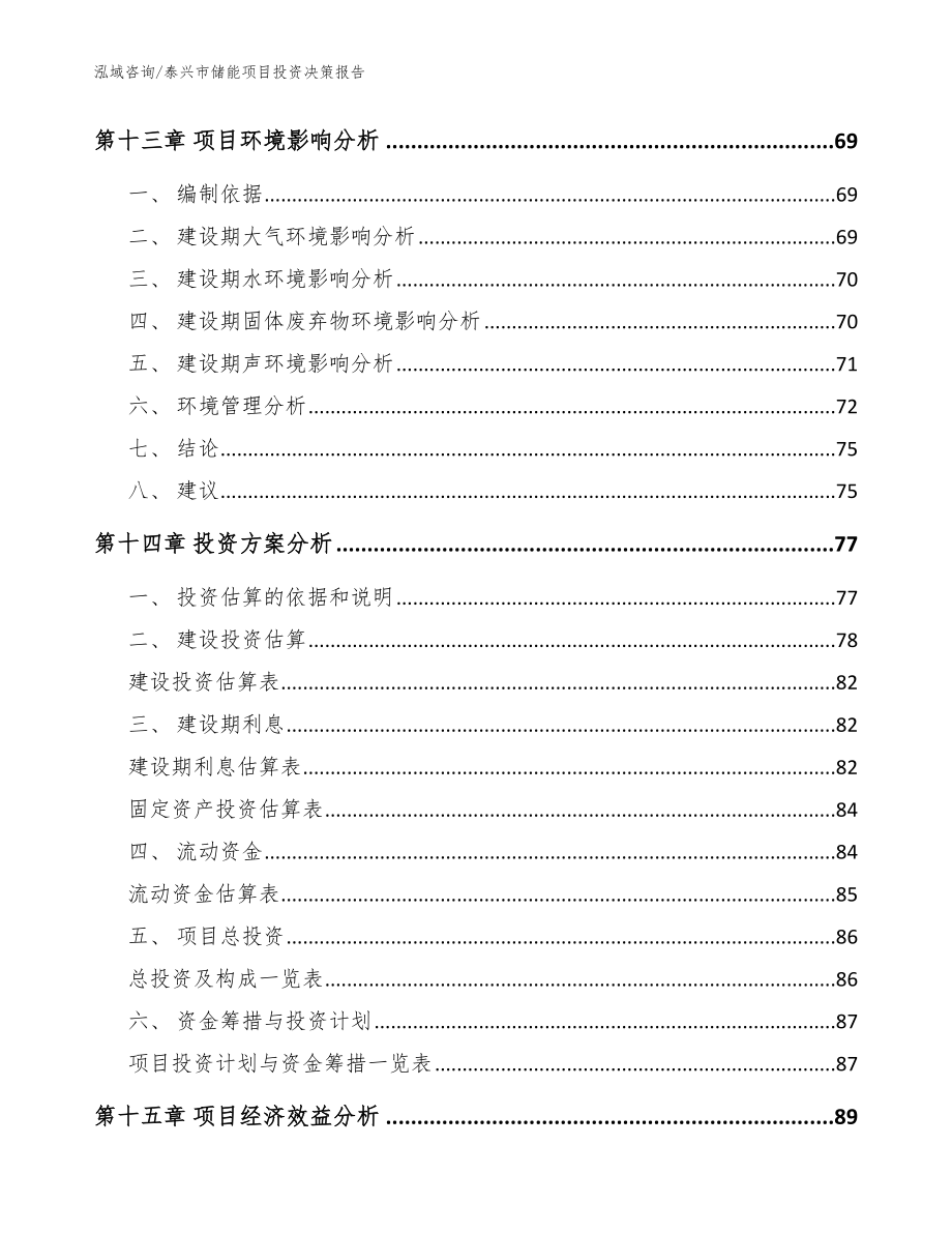 泰兴市储能项目投资决策报告模板范文_第4页