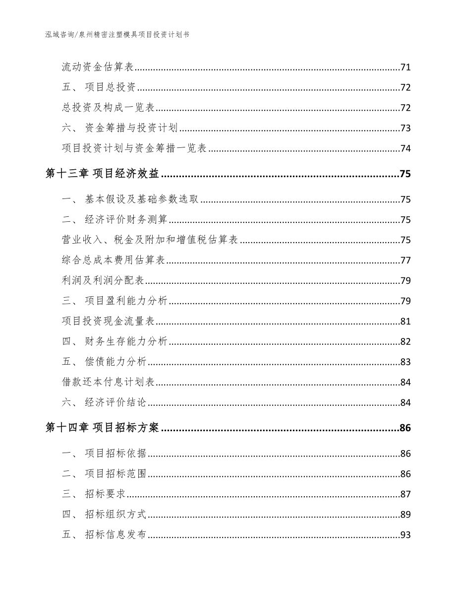 泉州精密注塑模具项目投资计划书参考模板_第4页