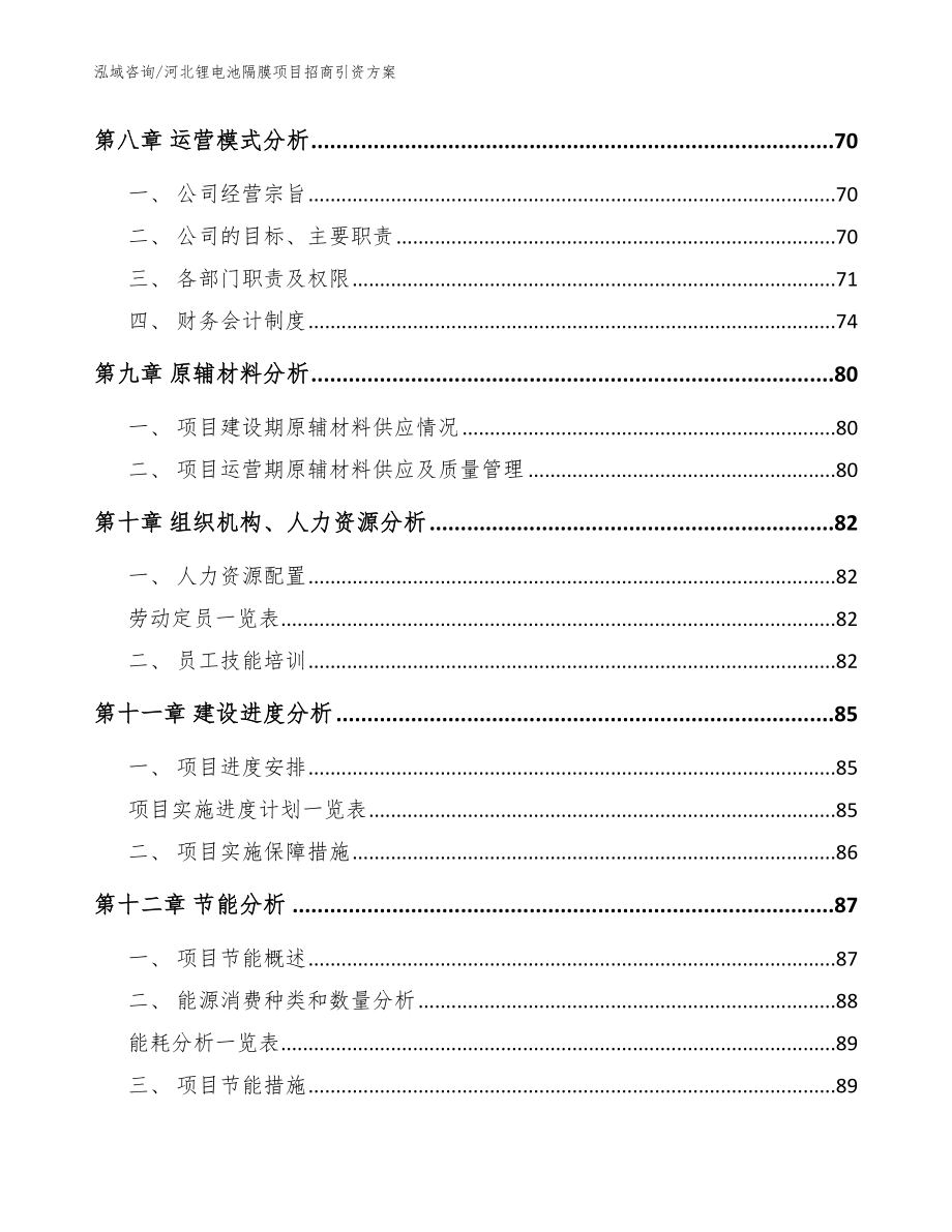 河北锂电池隔膜项目招商引资方案范文_第4页