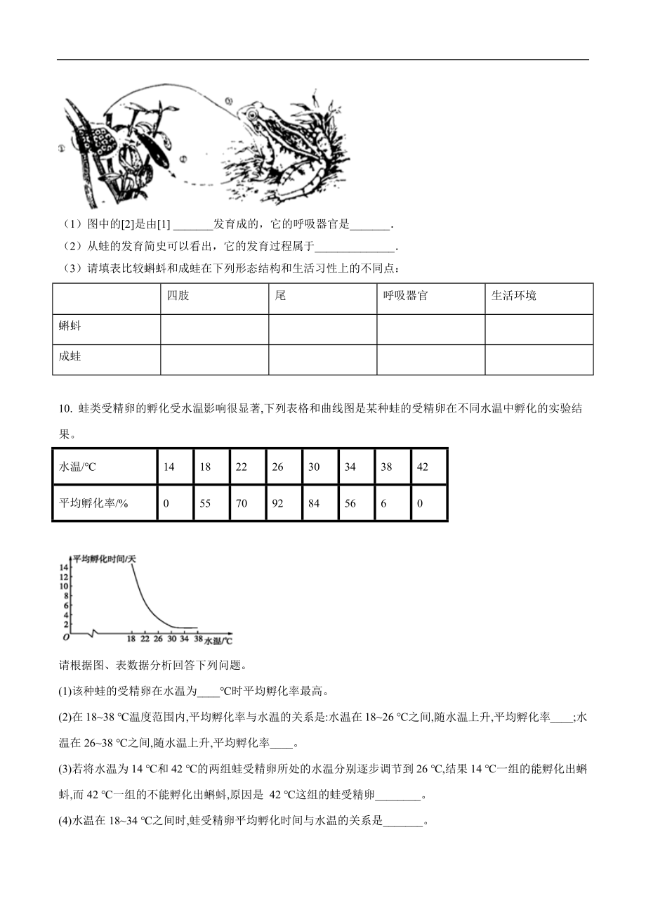 专题09 生物的生殖和发育-2020年中考生物挑战压轴题（原卷版）_第3页