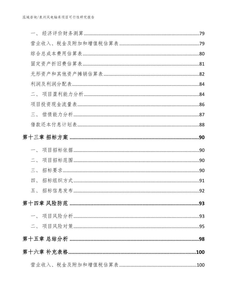 泉州风电轴承项目可行性研究报告范文_第5页