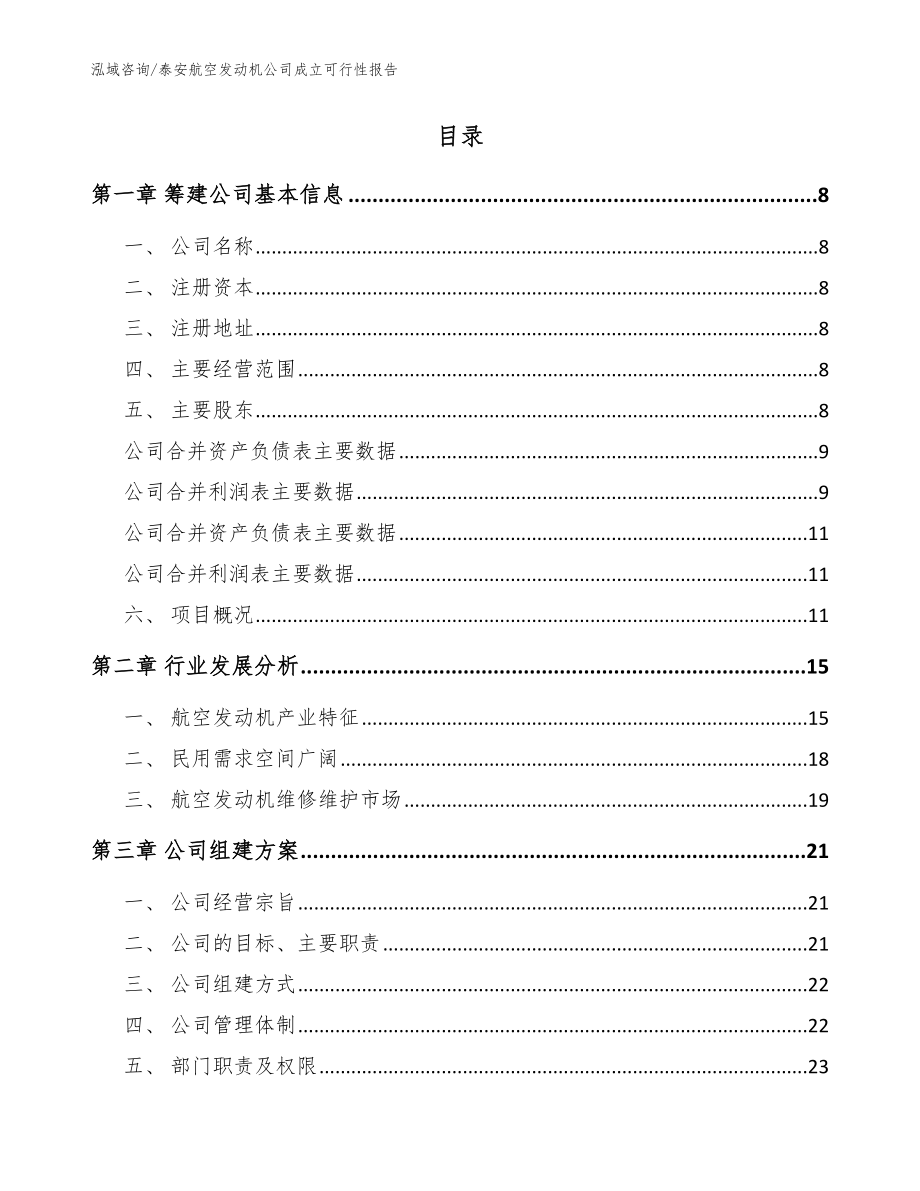 泰安航空发动机公司成立可行性报告（模板参考）_第2页