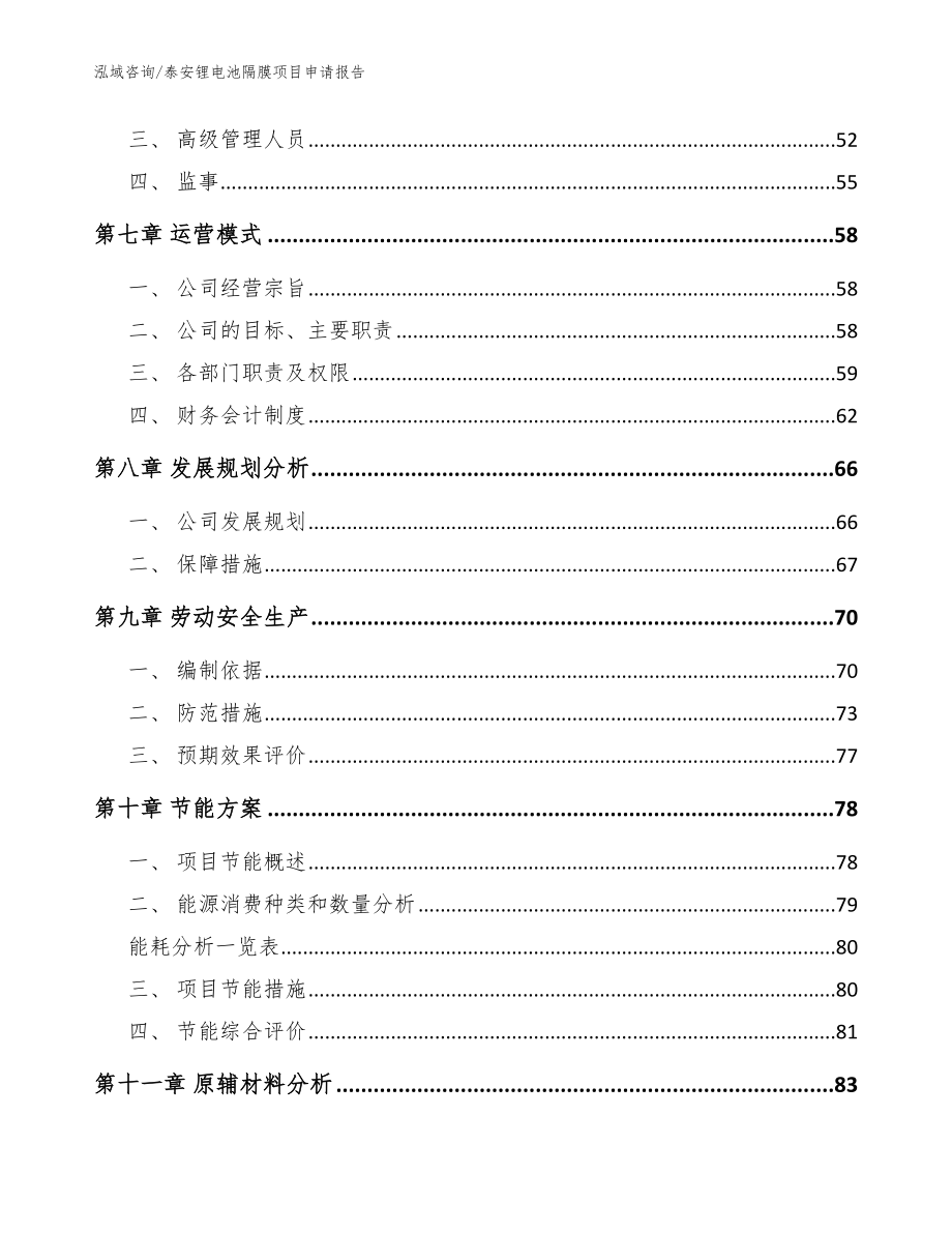 泰安锂电池隔膜项目申请报告模板参考_第4页