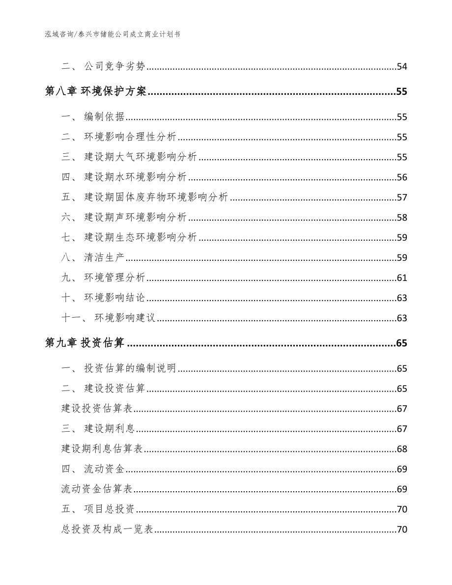 泰兴市储能公司成立商业计划书_参考模板_第5页