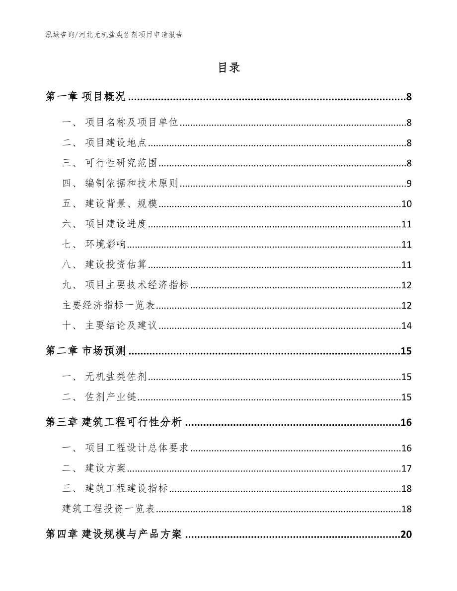 河北无机盐类佐剂项目申请报告【参考模板】_第2页