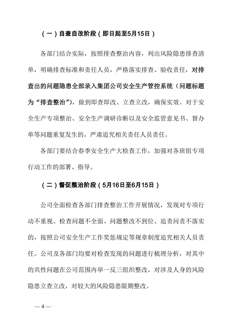 电力企业安全生产大排查大整治专项行动工作方案_第4页