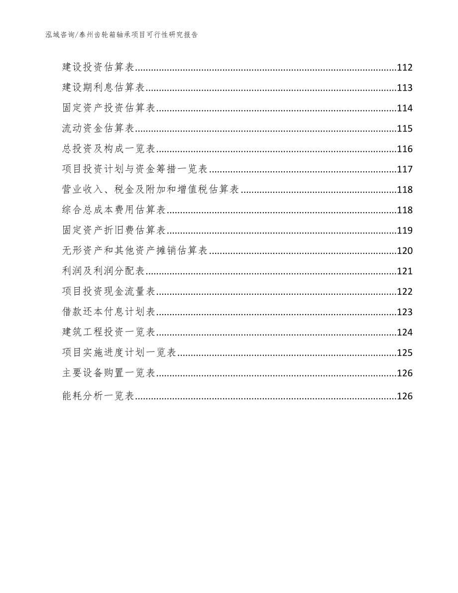 泰州齿轮箱轴承项目可行性研究报告_模板范文_第5页