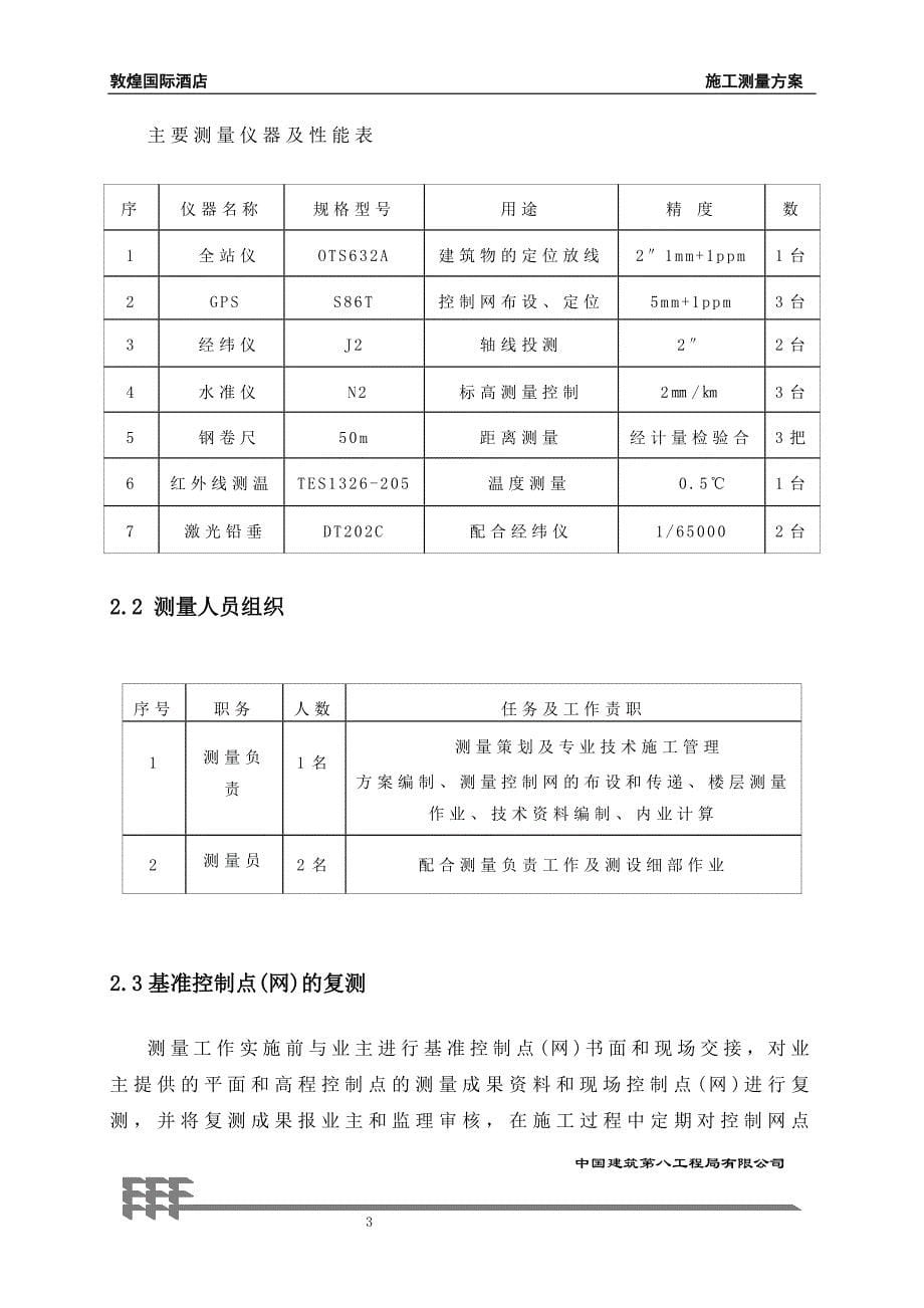 敦煌国际酒店测量施工方案_第5页