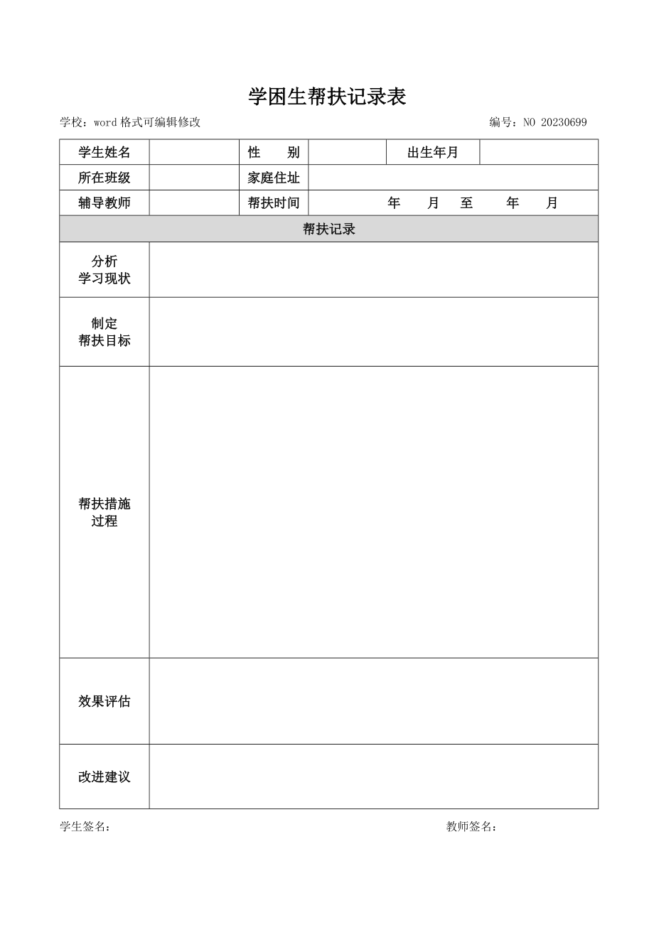 学困生帮扶记录表下载_第2页