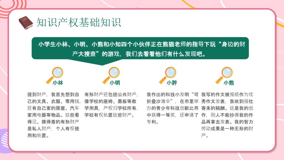 2022知识产权科普小学生知识产权科普主题班会PPT课件（带内容）_第4页