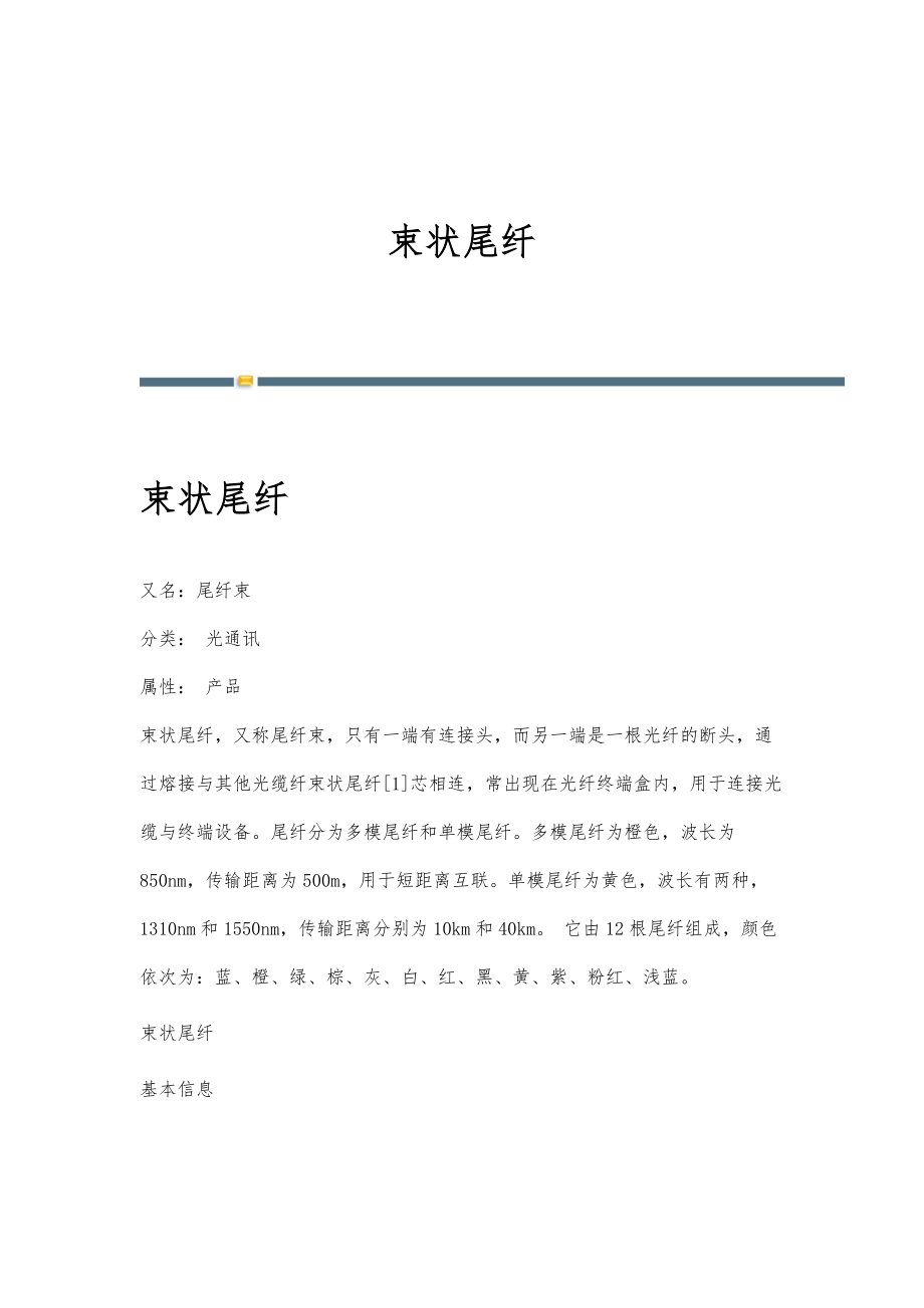 束状尾纤-详解_第1页