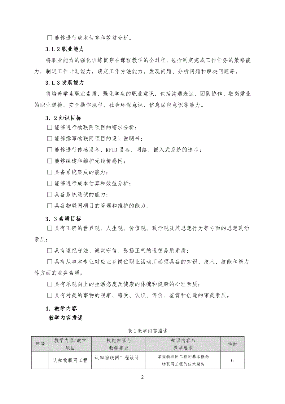 物联网工程课程标准规范_第2页