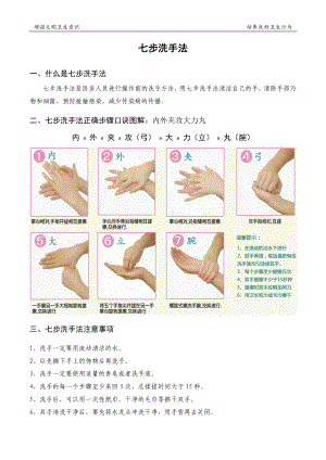 正确的七步洗手法步骤口诀图片