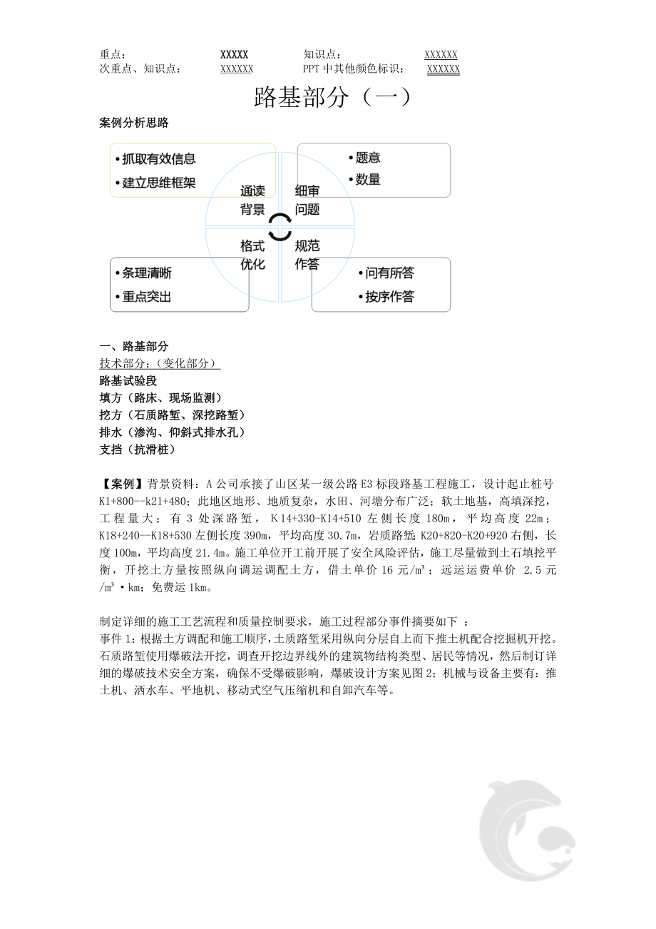 2022二级建造师-公路案例专项班-路基部分（一）_第1页