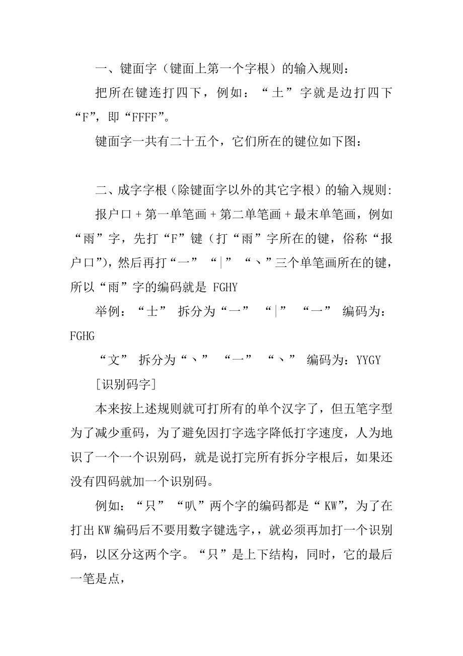 五笔打字教程五笔字根表及口诀汇总_第3页