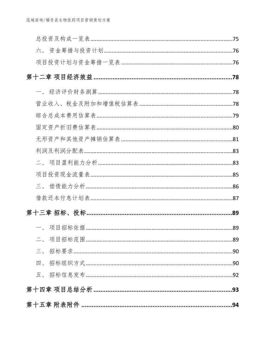 福贡县生物医药项目营销策划模板范本_第5页