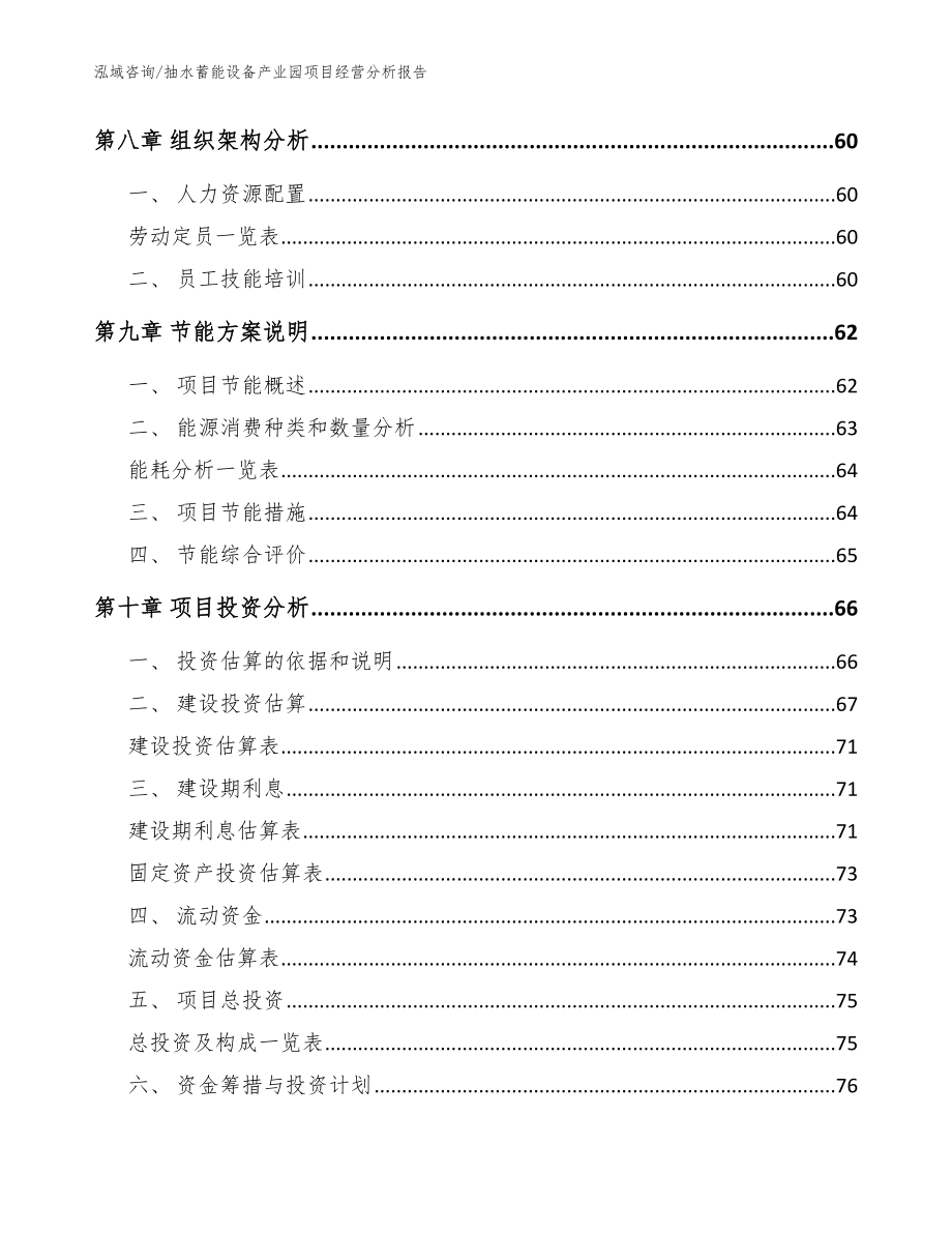 抽水蓄能设备产业园项目经营分析报告（模板）_第3页