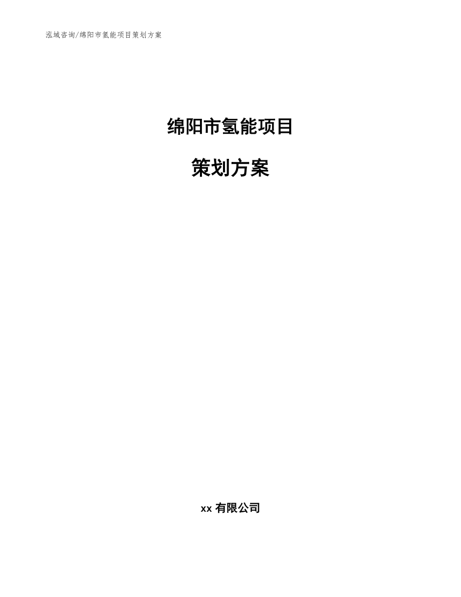 绵阳市氢能项目策划参考模板_第1页