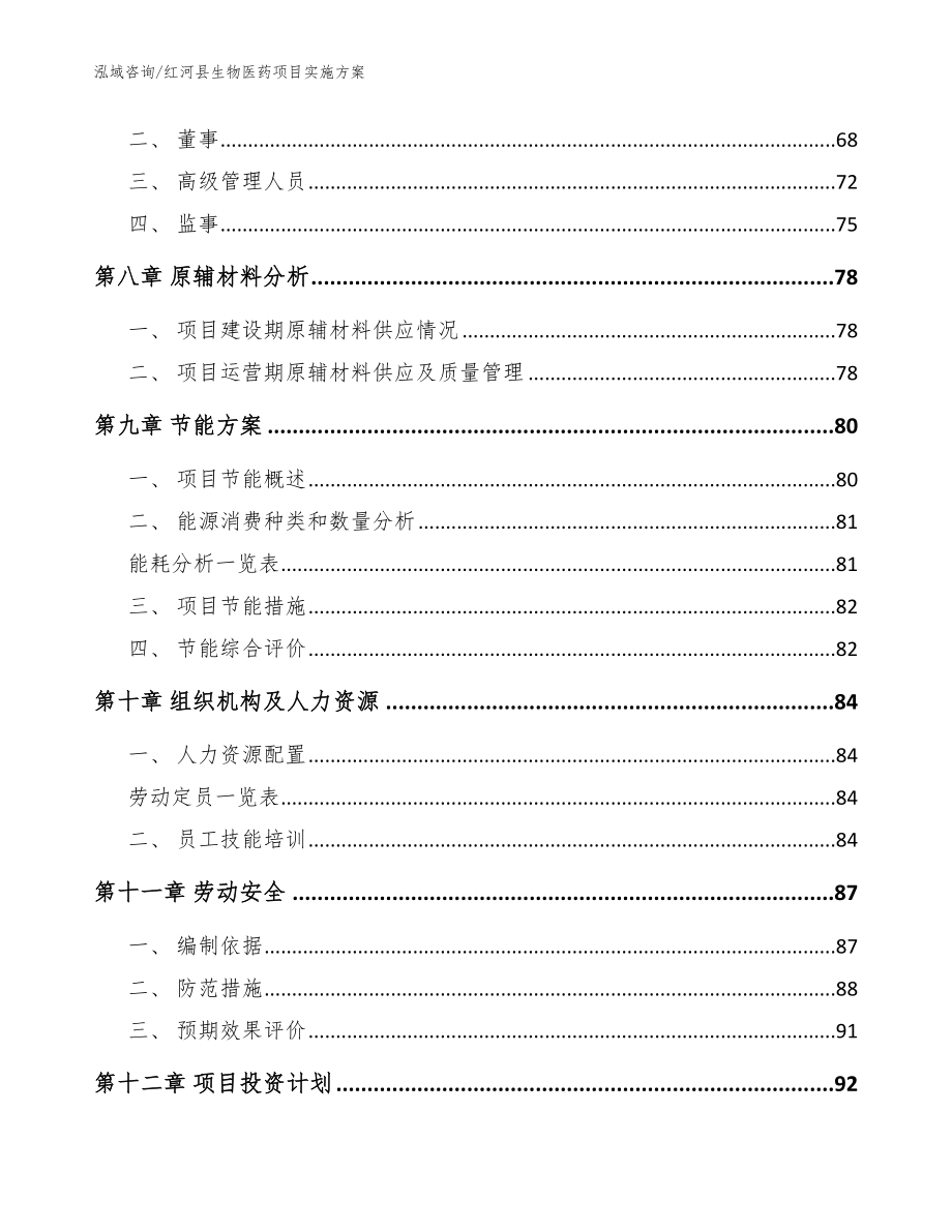 红河县生物医药项目实施范文模板_第4页