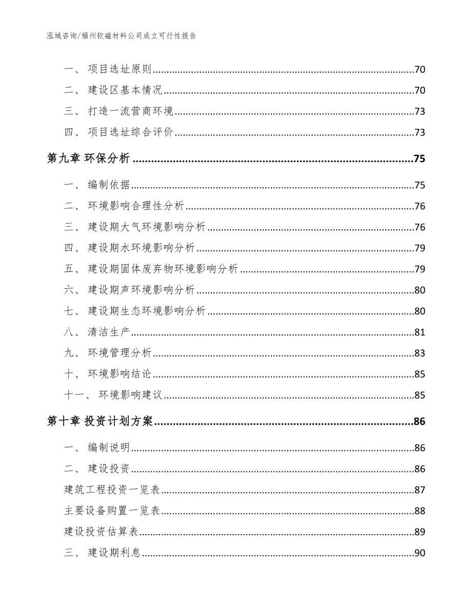 福州软磁材料公司成立可行性报告_模板_第5页