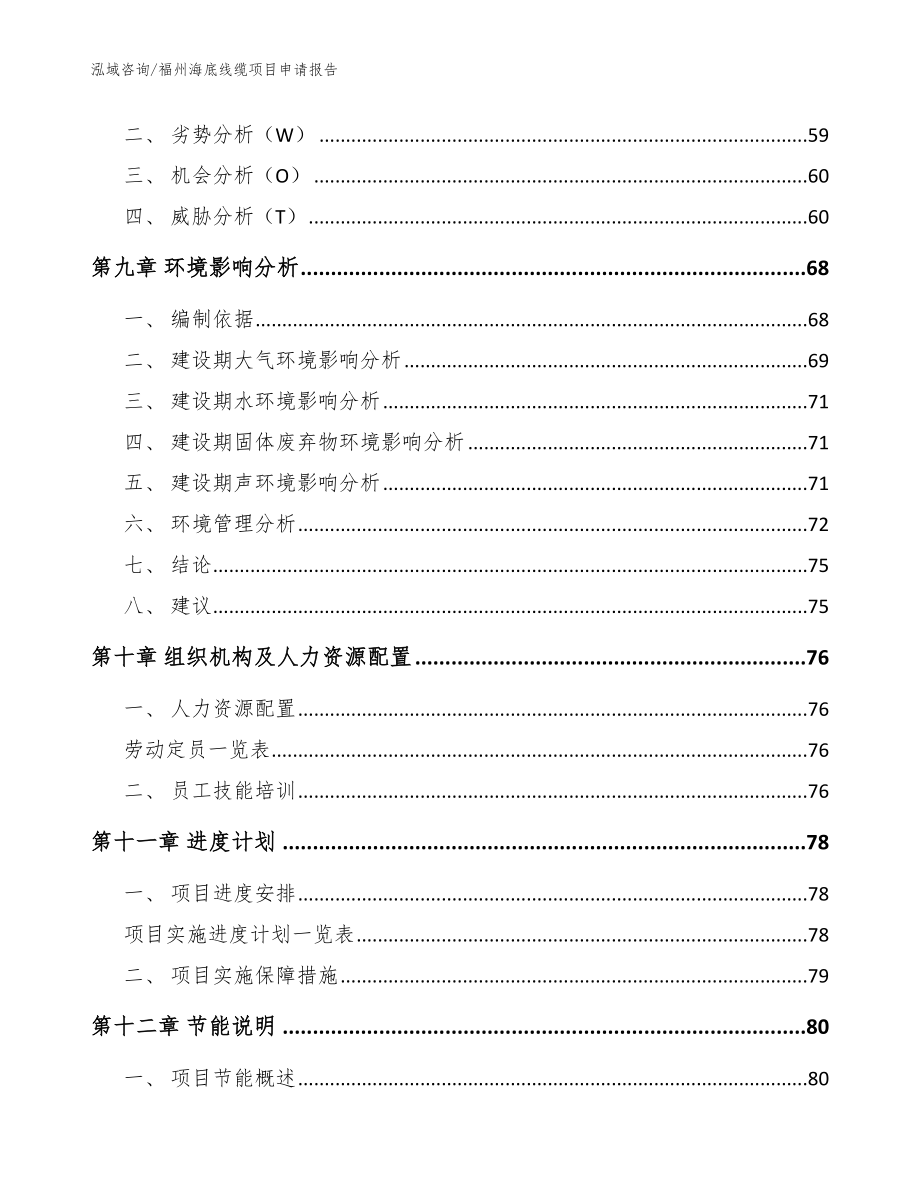 福州海底线缆项目申请报告_第4页