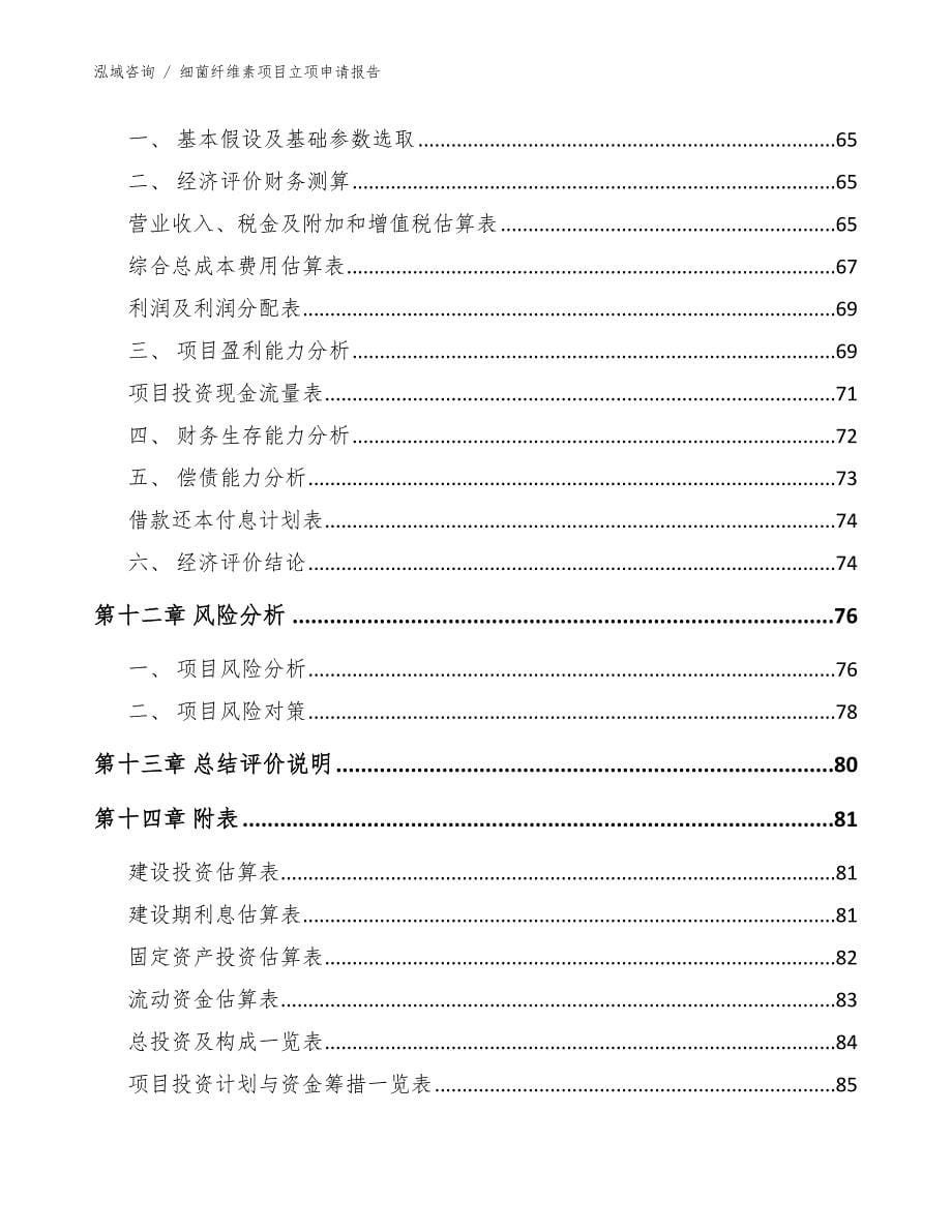 细菌纤维素项目立项申请报告_模板_第5页