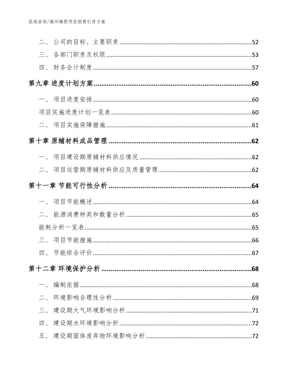 福州磷肥项目招商引资方案_模板范本_第4页