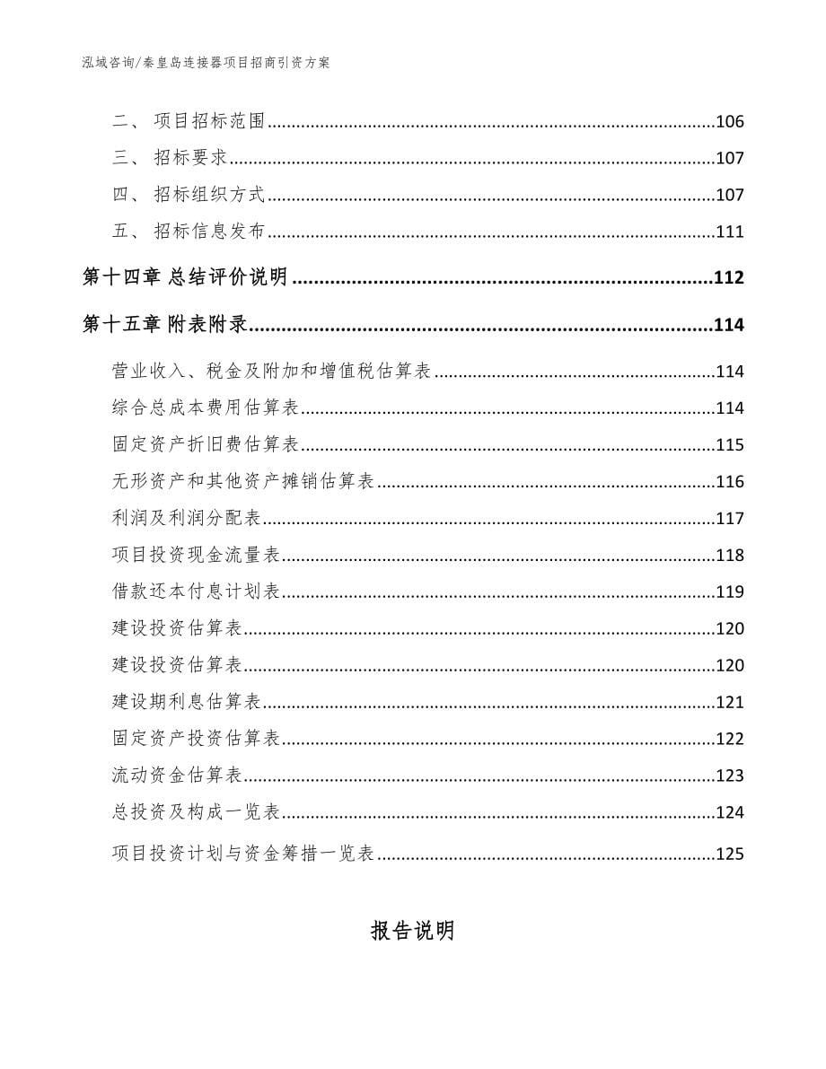 秦皇岛连接器项目招商引资方案_模板_第5页