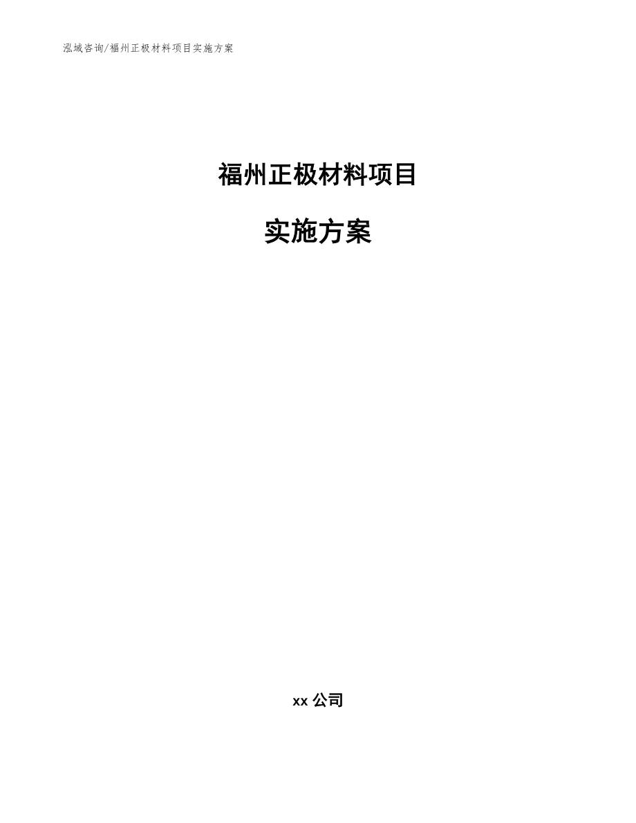 福州正极材料项目实施方案_第1页