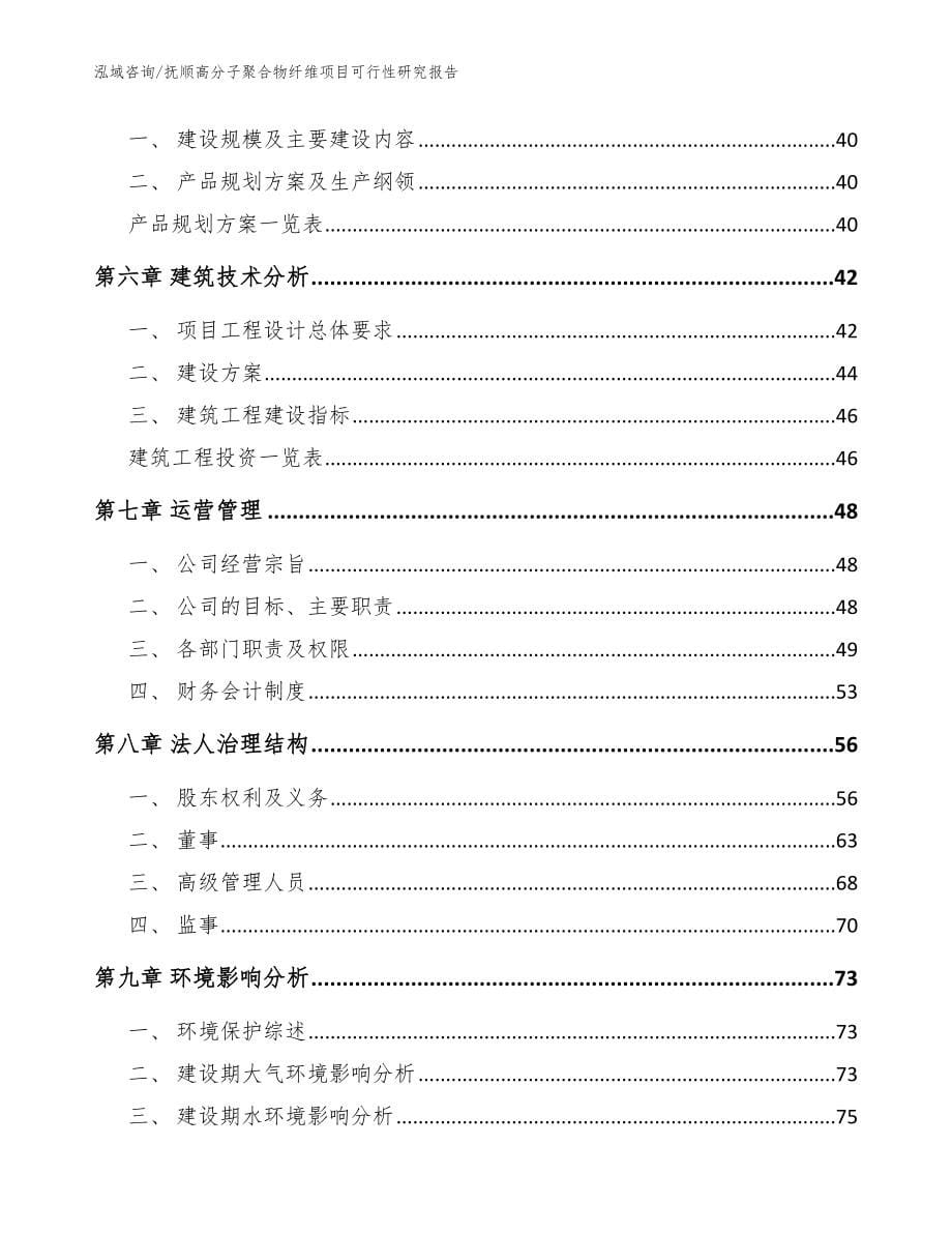 抚顺高分子聚合物纤维项目可行性研究报告（模板参考）_第5页