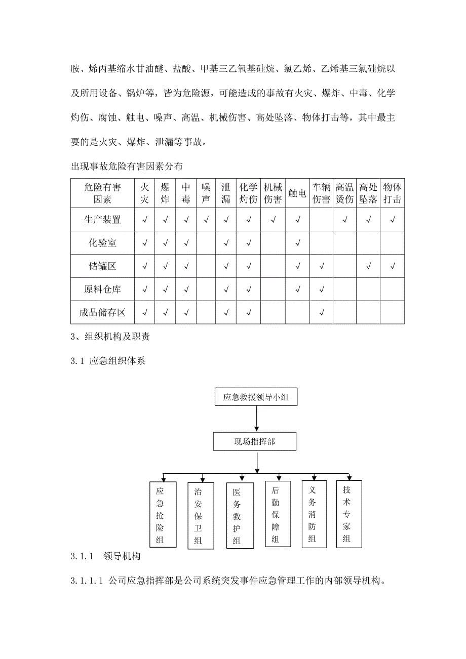 化工企业安全生产事故应急救援综合预案_第5页