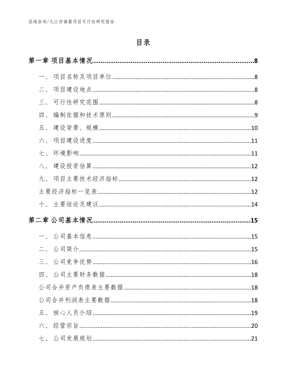 九江存储器项目可行性研究报告模板_第2页