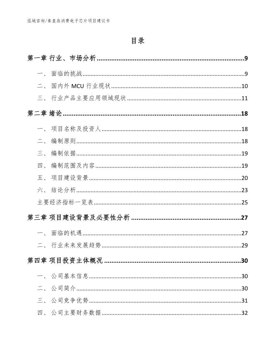 秦皇岛消费电子芯片项目建议书参考范文_第2页