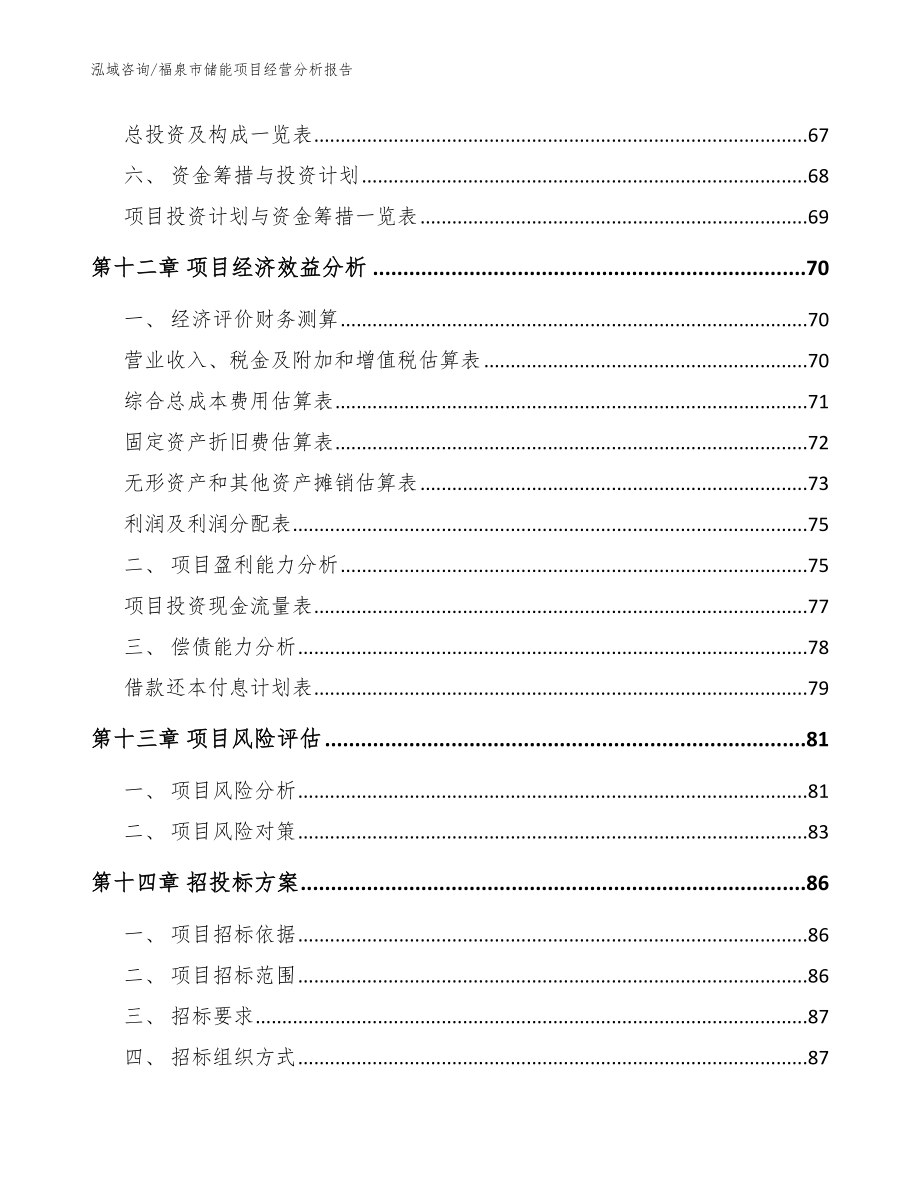 福泉市储能项目经营分析报告范文模板_第4页