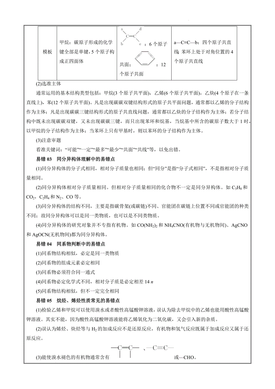 2022年高考化学三轮冲刺过关查补易混易错点07常见有机化合物及其应用（原卷版）_第2页