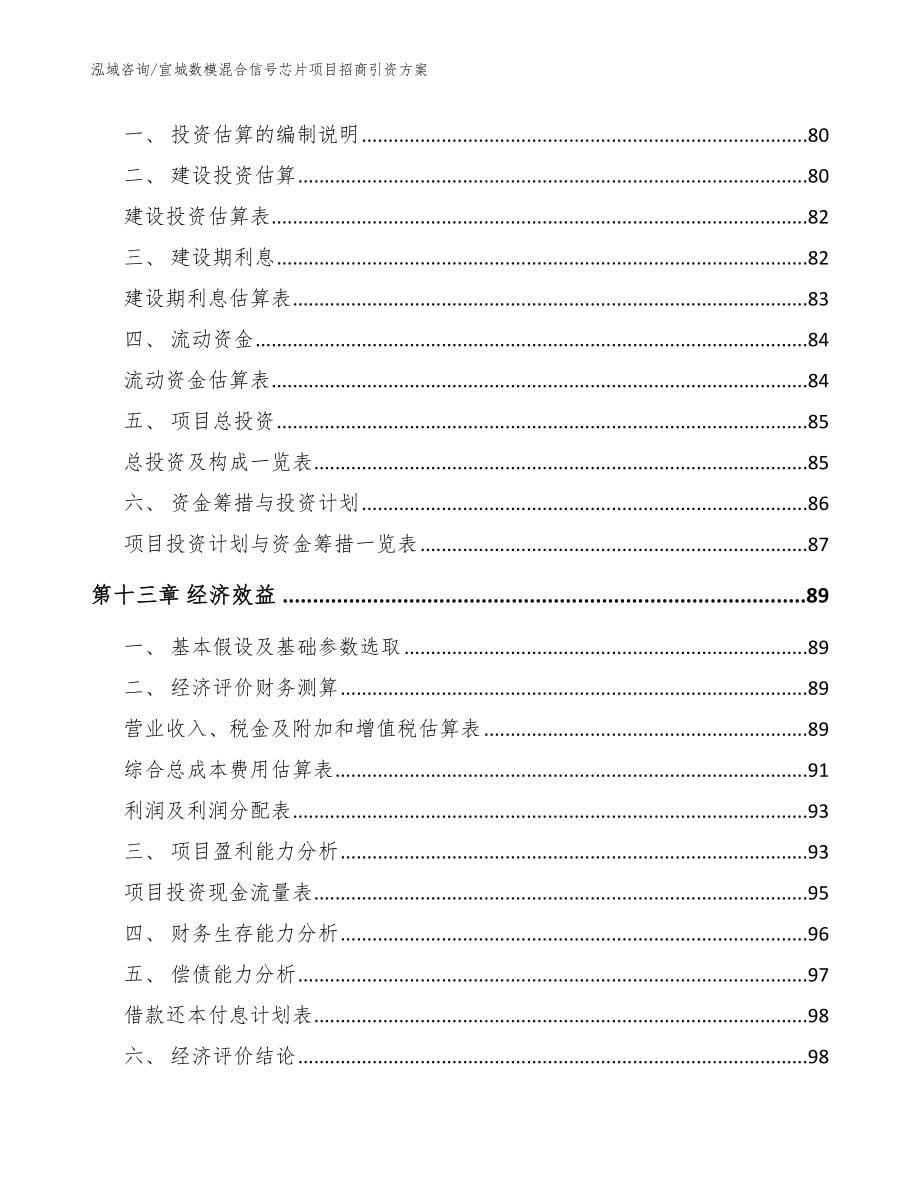 宣城数模混合信号芯片项目招商引资方案（模板范文）_第5页