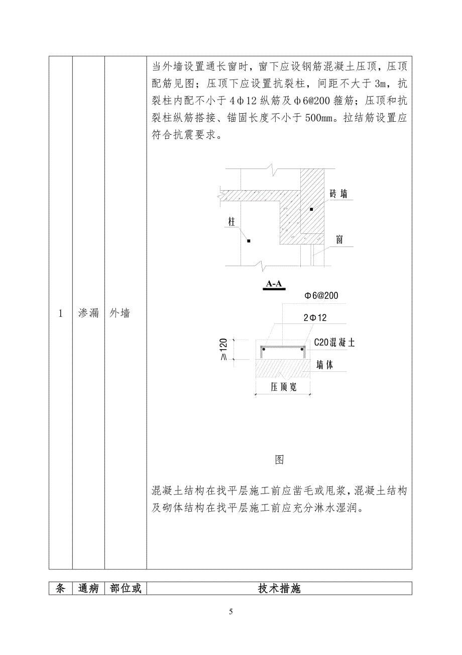 广东省住宅工程工质量通病防治技术措施二十条和珠海市建筑工程质量通_第5页