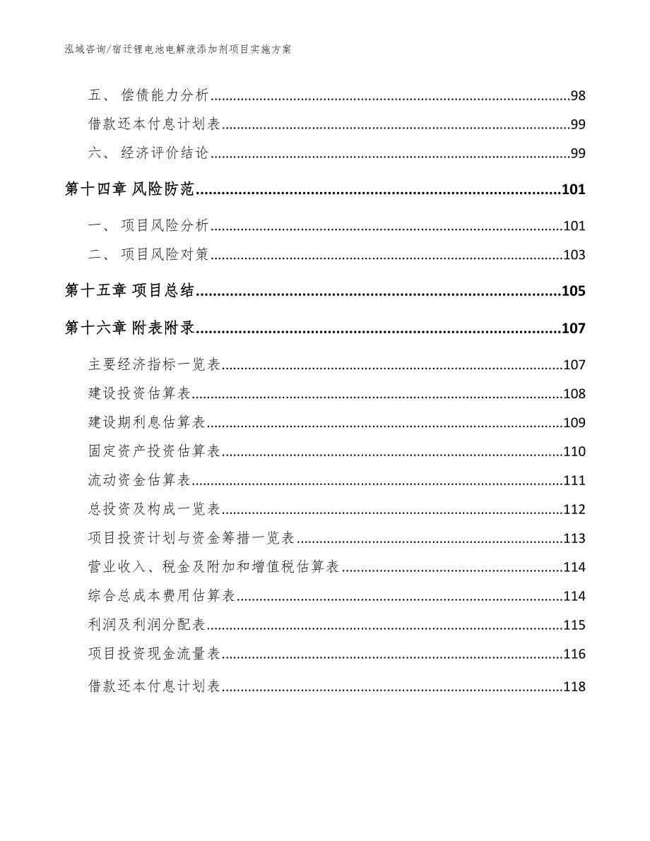 宿迁锂电池电解液添加剂项目实施方案【模板参考】_第5页