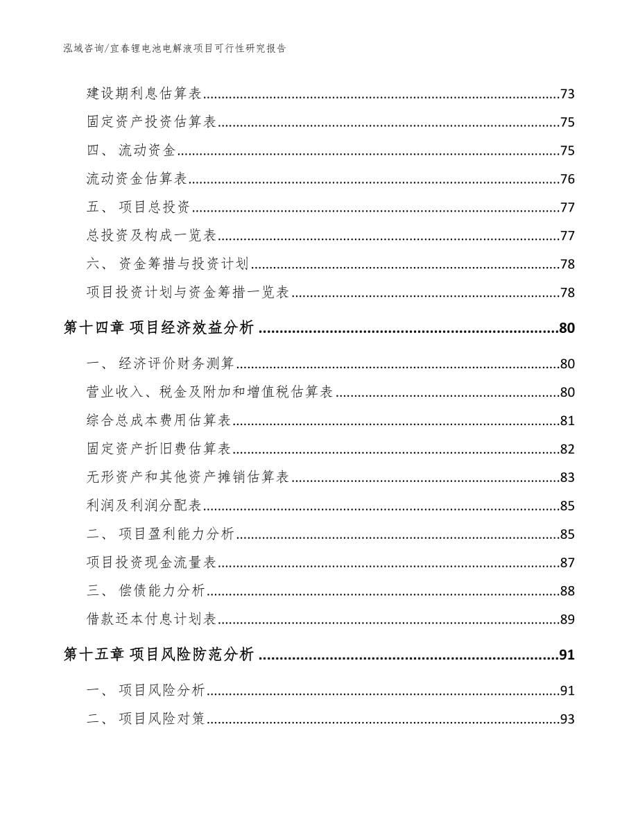 宜春锂电池电解液项目可行性研究报告_第5页