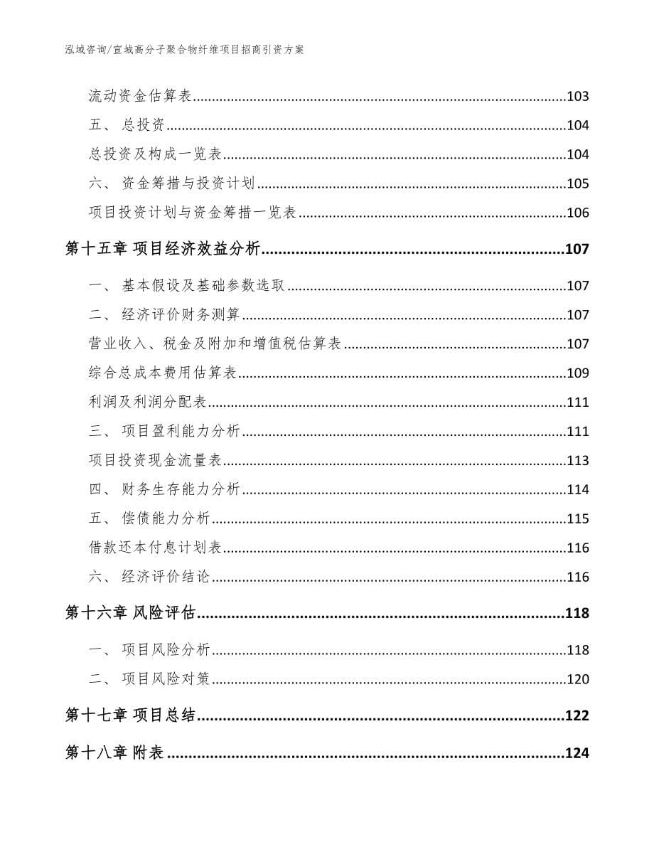 宣城高分子聚合物纤维项目招商引资方案【范文】_第5页