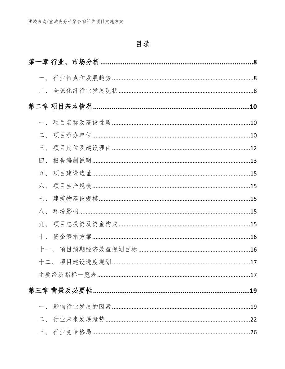 宣城高分子聚合物纤维项目实施方案（参考模板）_第1页