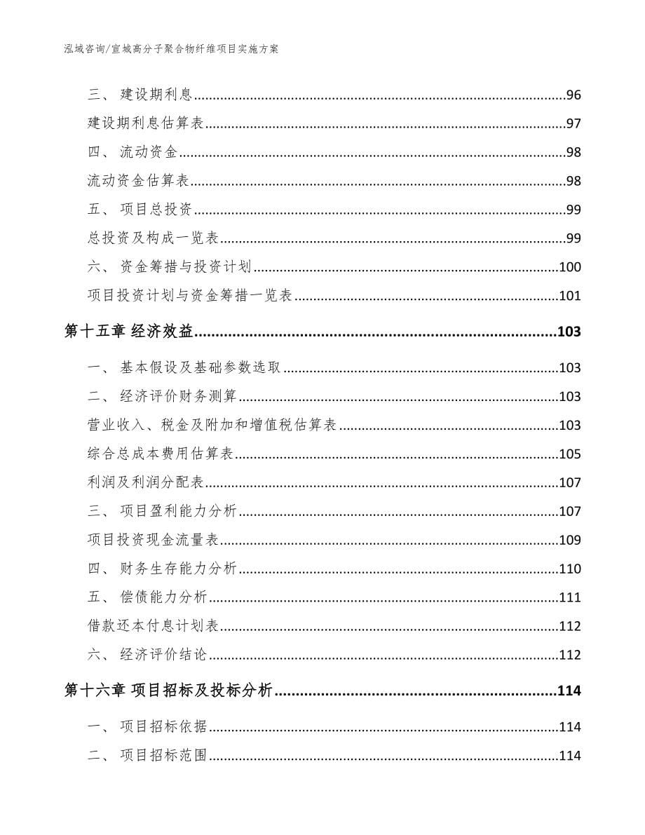 宣城高分子聚合物纤维项目实施方案（参考模板）_第5页