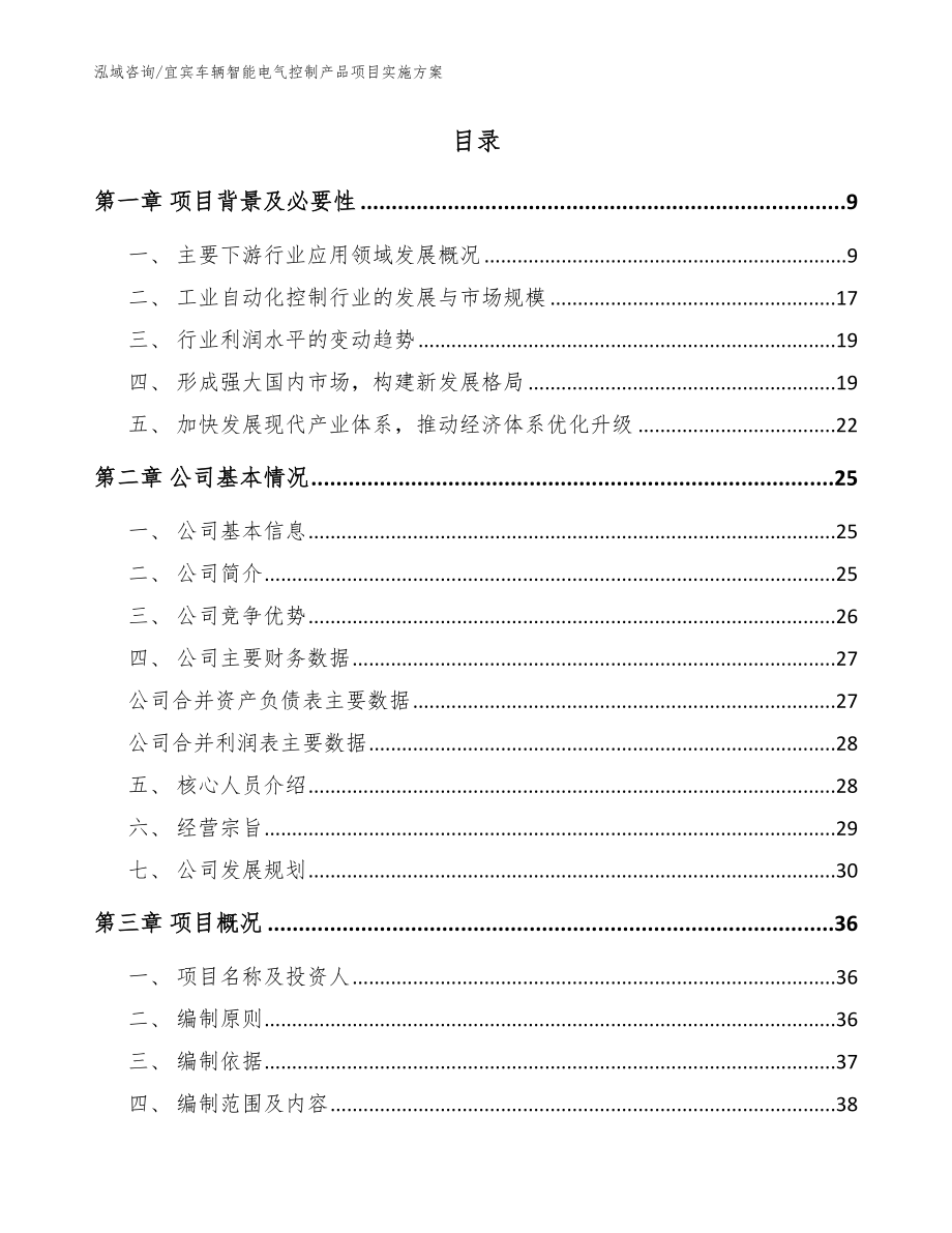 宜宾车辆智能电气控制产品项目实施方案（模板参考）_第2页