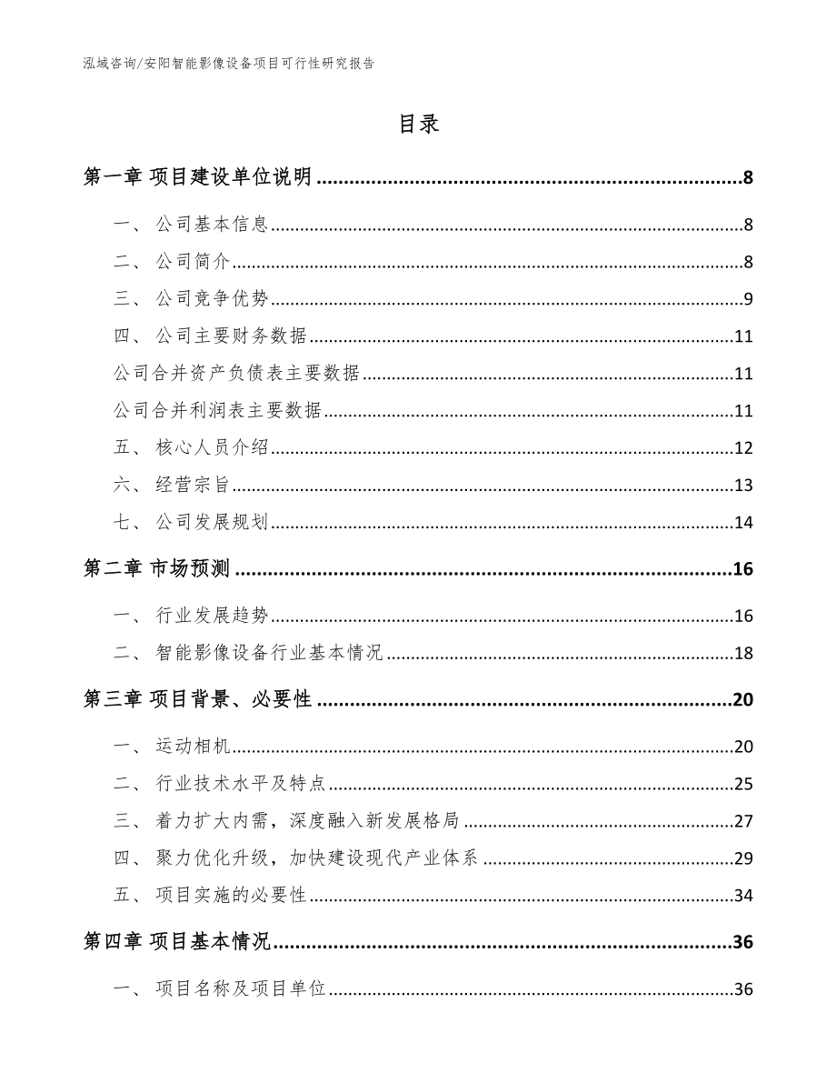 安阳智能影像设备项目可行性研究报告_参考模板_第2页