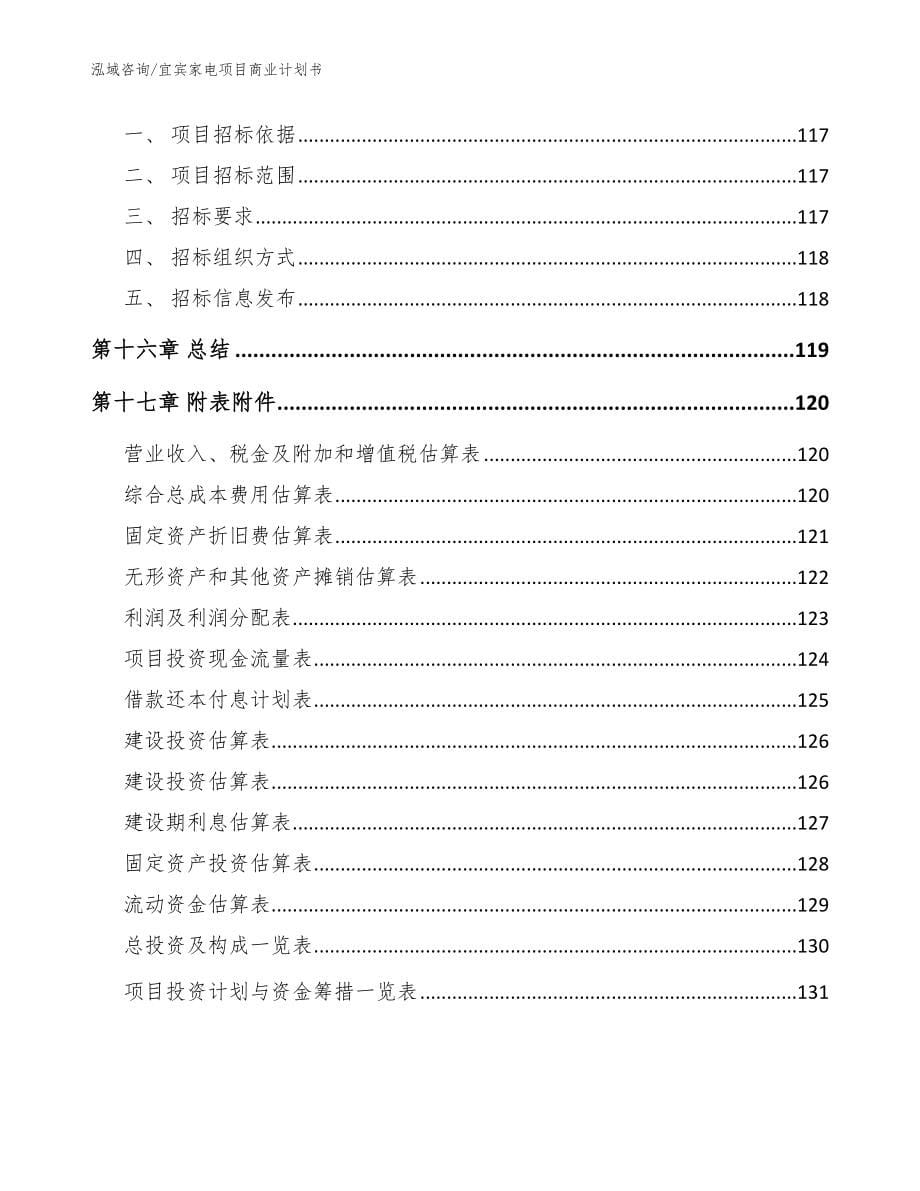 宜宾家电项目商业计划书（范文模板）_第5页