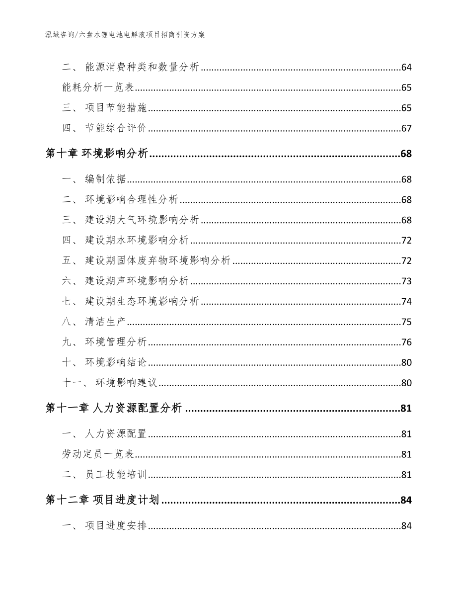 六盘水锂电池电解液项目招商引资方案_第3页